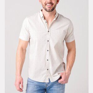 Vuori Men's Casual Button Down Shirt - Light Gray